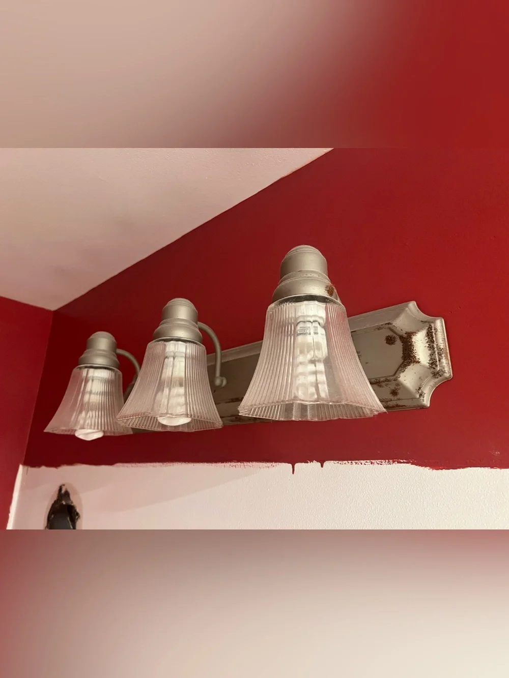 Satin Nickel 3 Light Bathroom Vanity Fixture